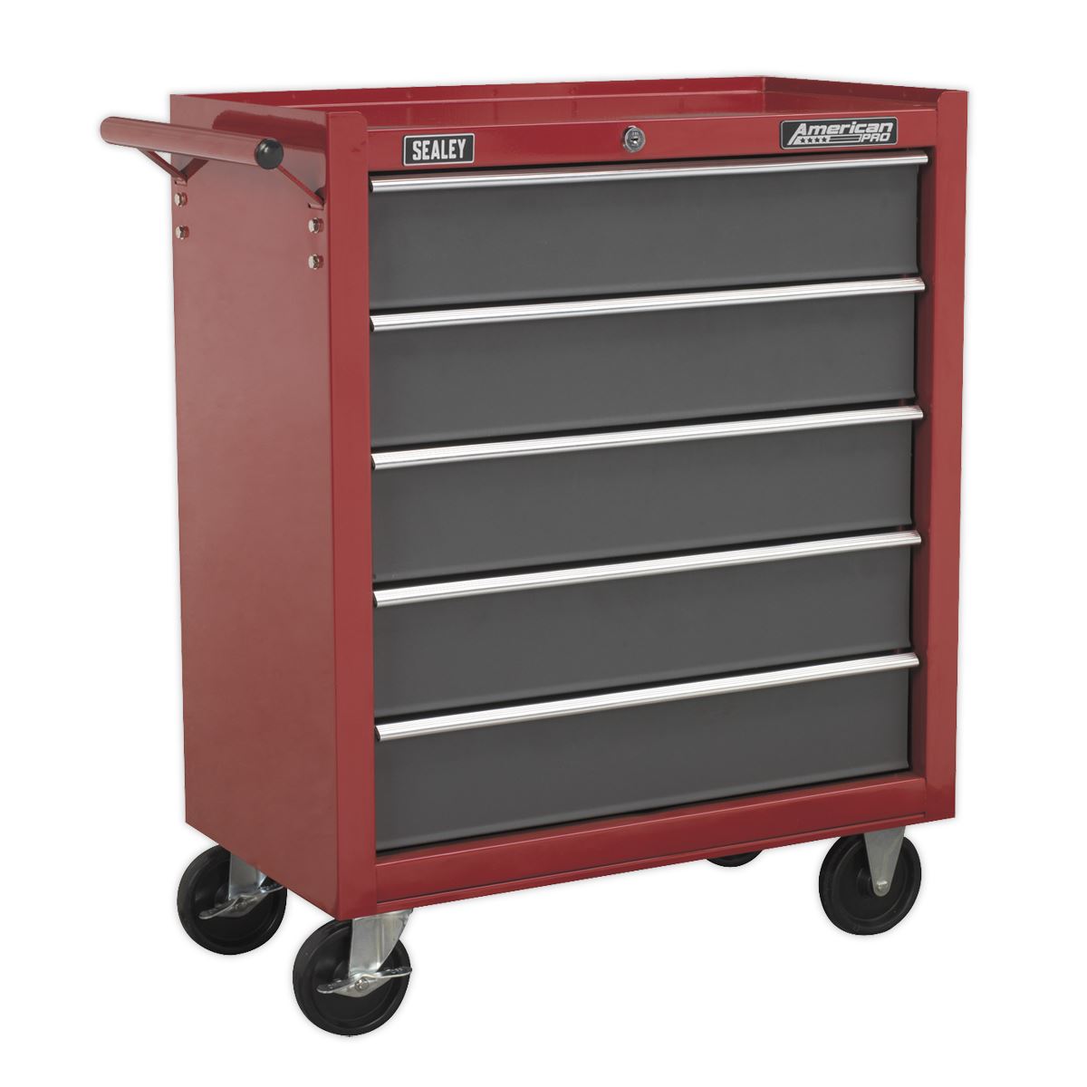 Sealey Topchest & Rollcab Combination 14 Drawer with Ball-Bearing Slides Red/Gre