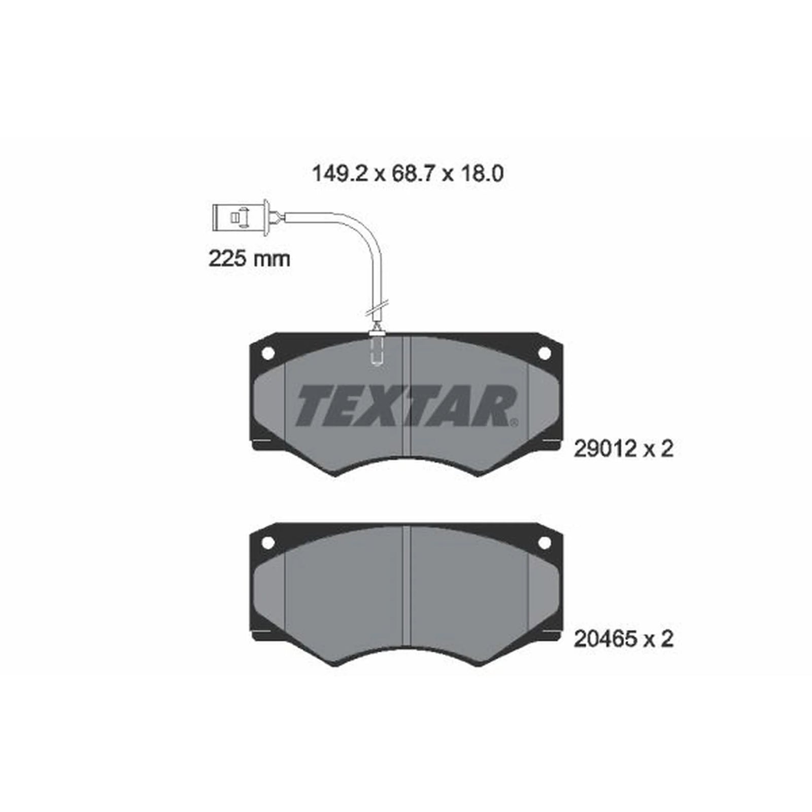 Textar Front Brake Pad Set 2901201