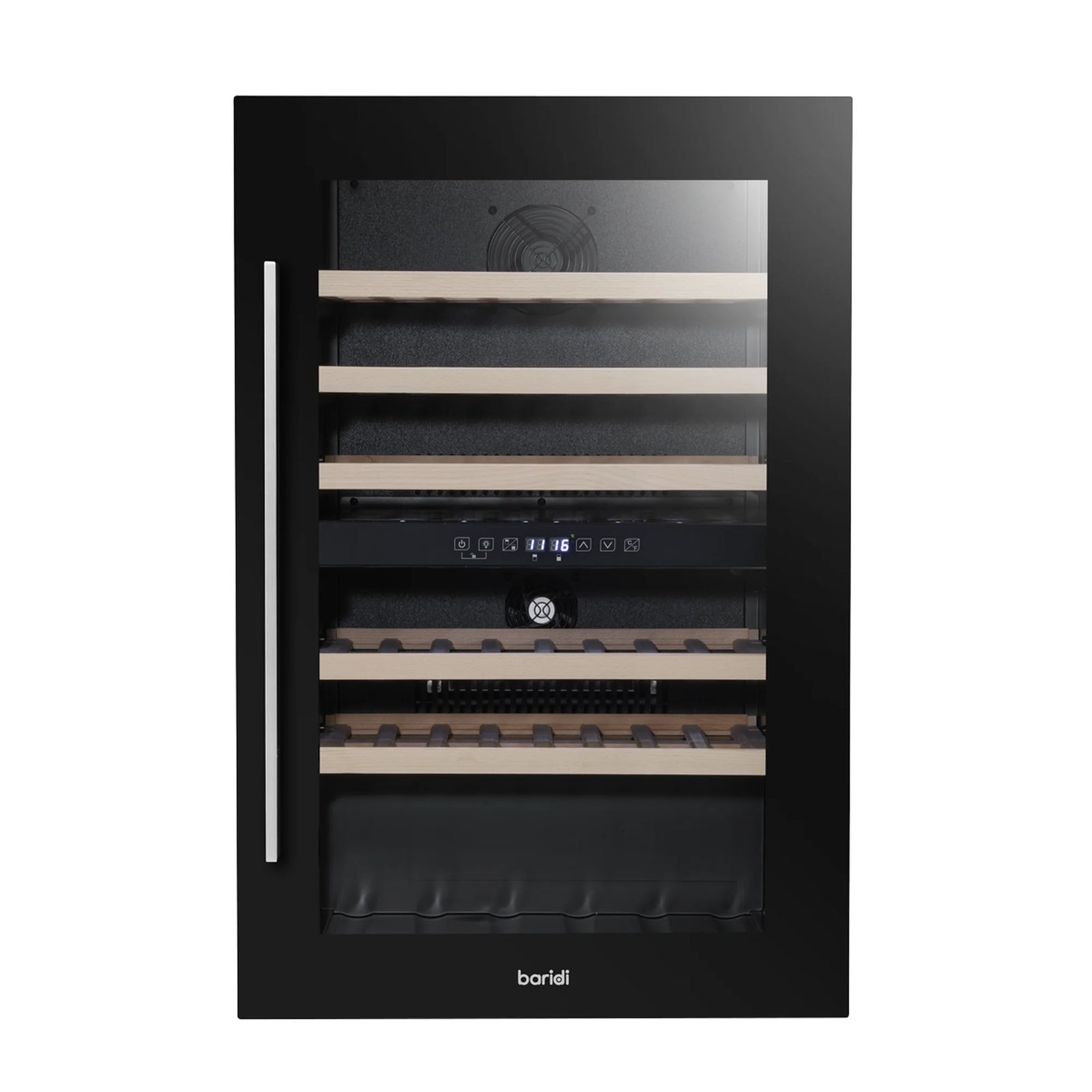 Baridi Wine Cooler 57 Bottles Dual Zone DH118 Black