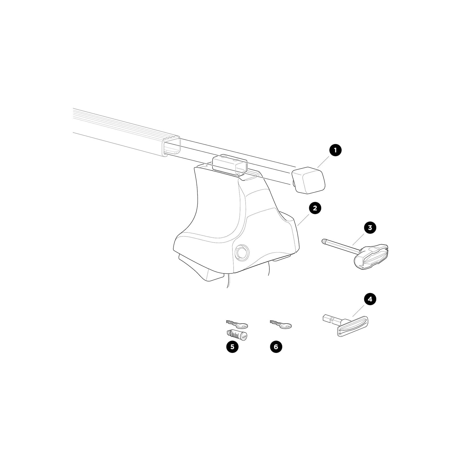 Thule Foot 754 Cross Bar Support