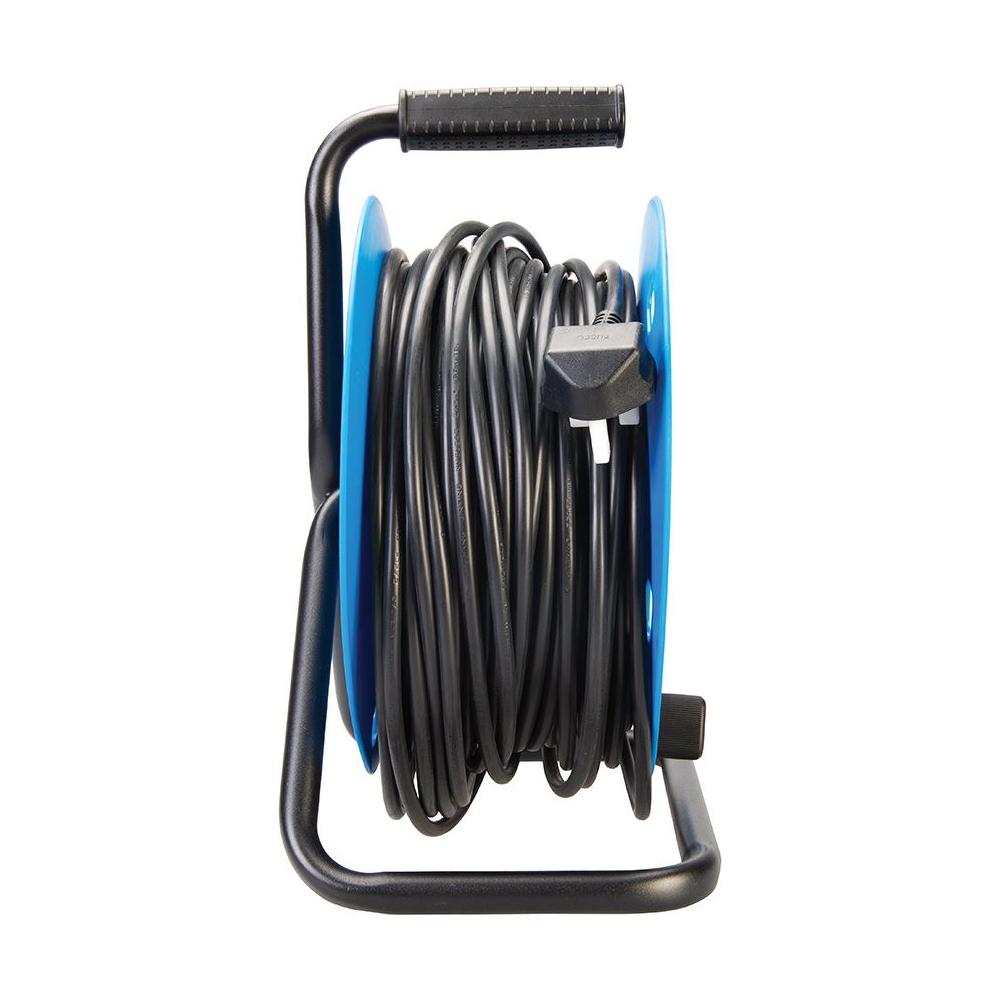 Powermaster Cable Reel Freestanding 13A 230V 2-Gang 50m