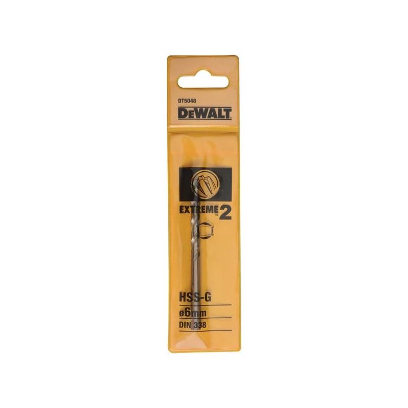 Dewalt Power Tools Extreme 2 Metal Drill Bit 6.0mm OL:93mm WL:57mm