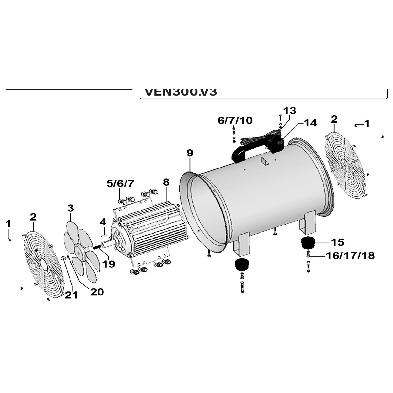 Sealey Fan Blade VEN300.V3-03