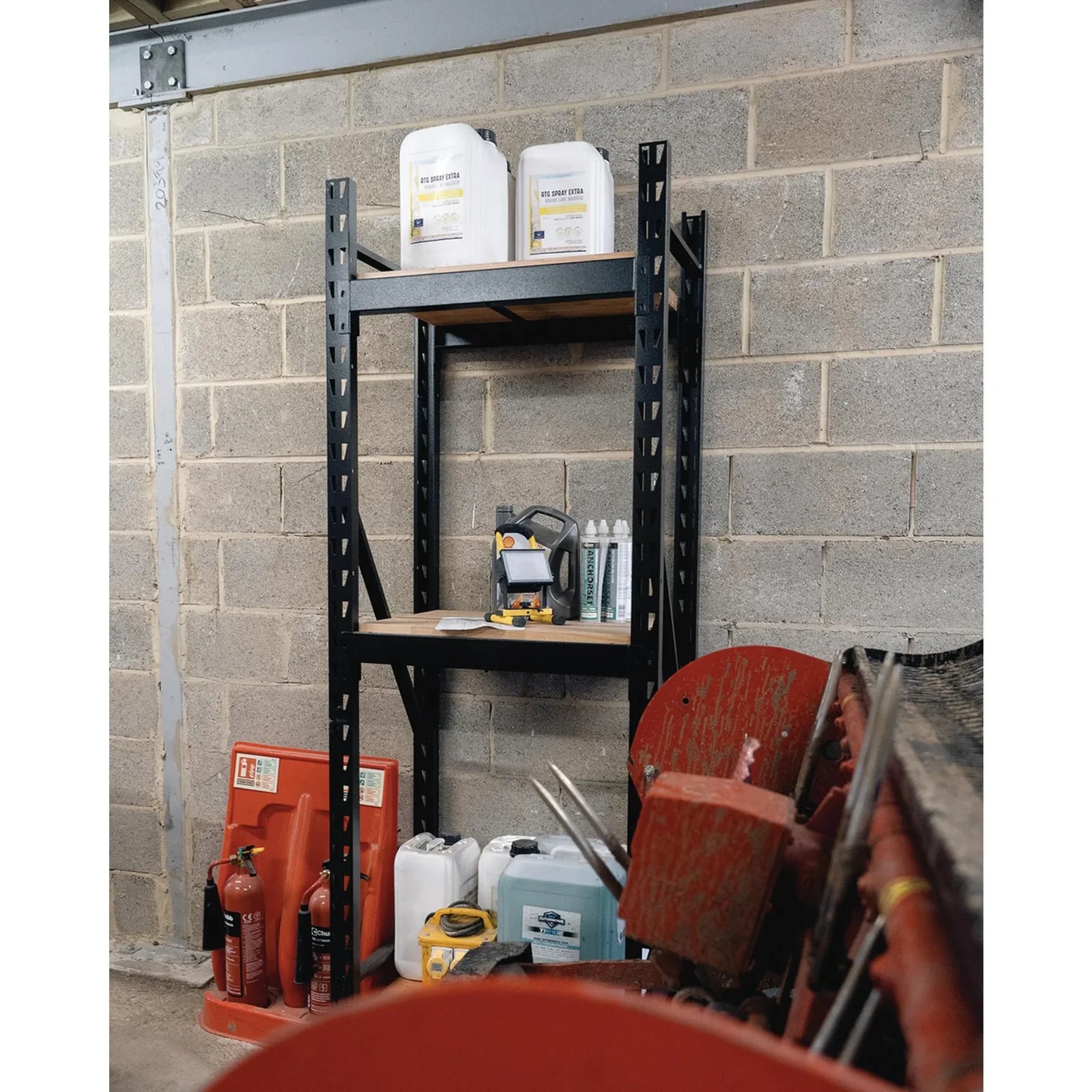 Bunker 3 Tier Racking System 750mm with Hardwood Shelving