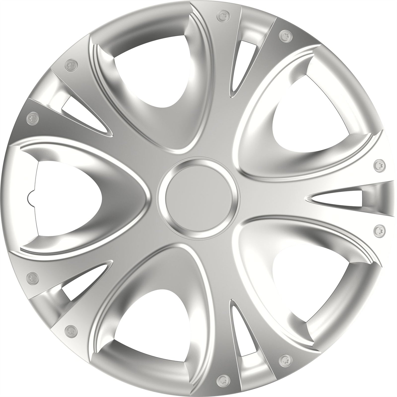 4x Wheel Trims Hub Caps 15" Covers in Silver Star Style 5 Spoke