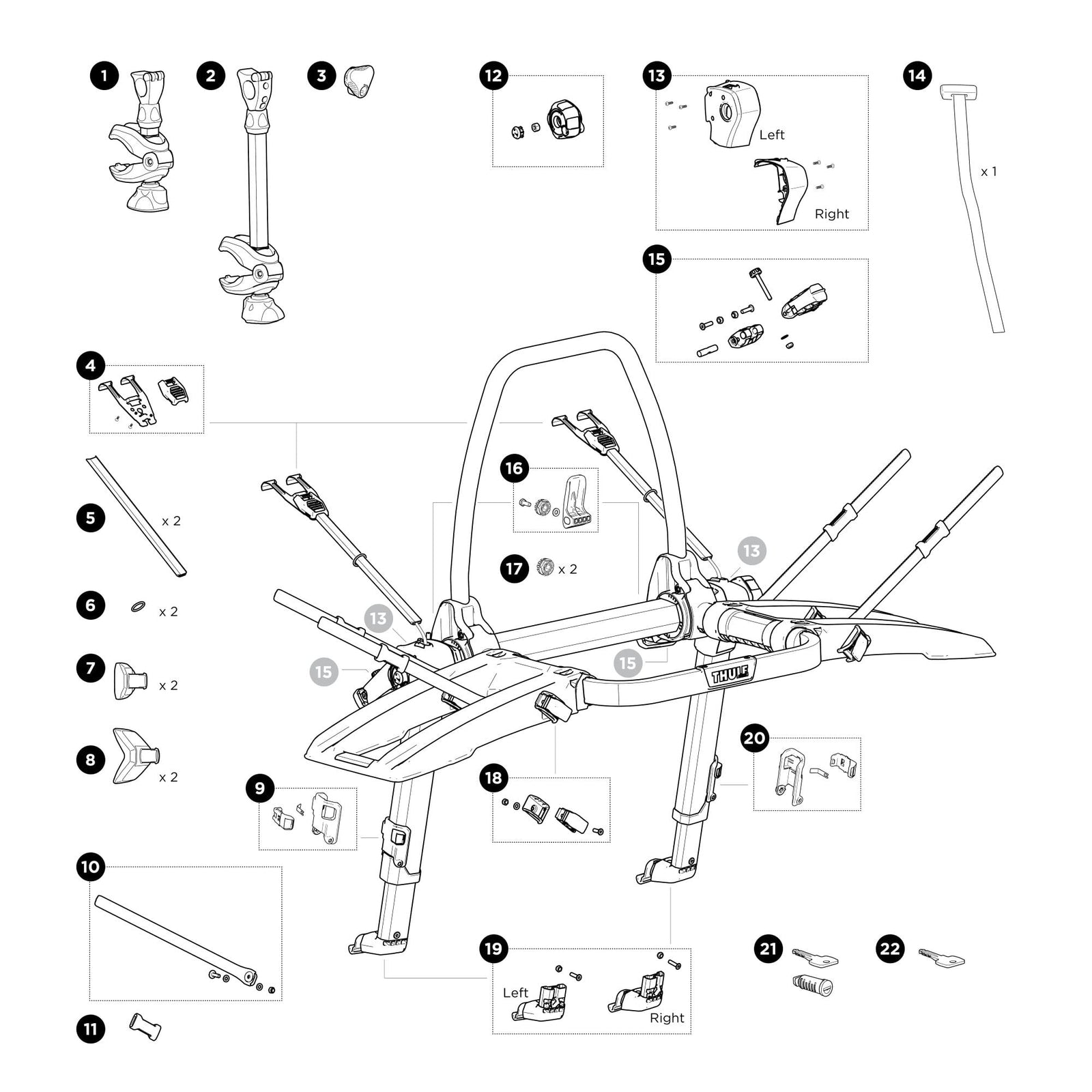 Thule Pump Buckle Platform Spare Part