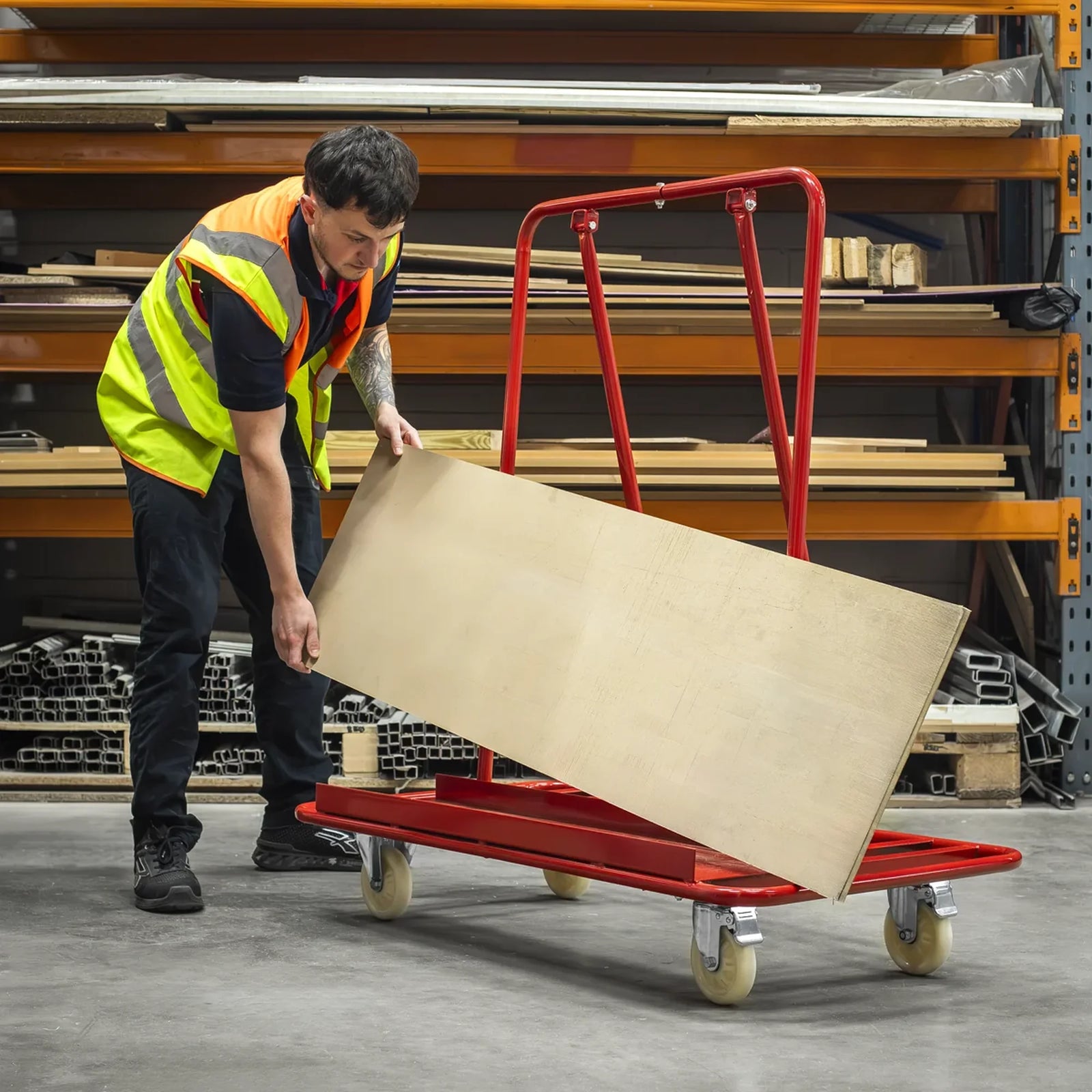 Sealey Plasterboard Trolley Large Sheet Handling 800kg Capacity