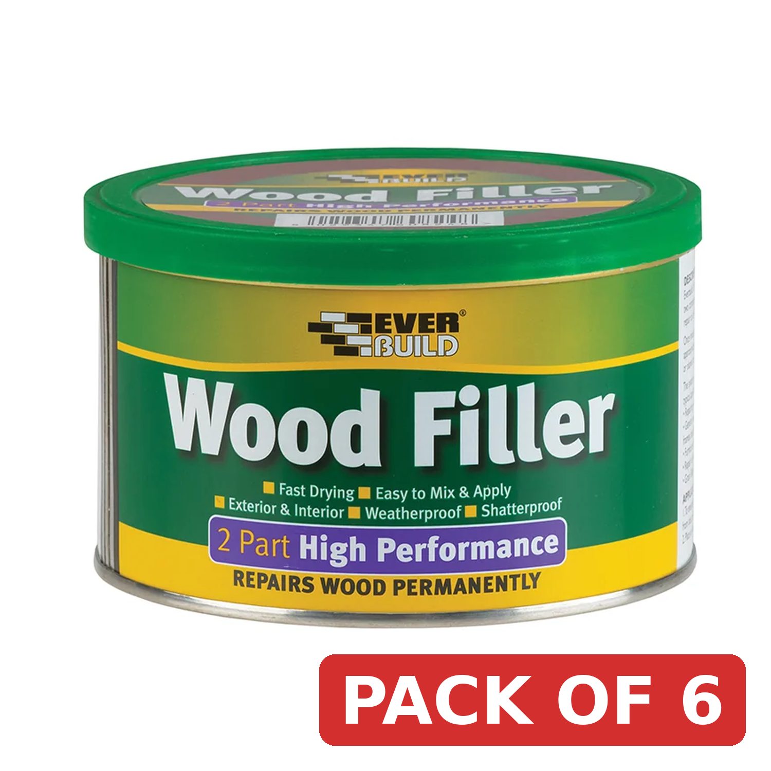 Everbuild Sika 2-Part High-Performance Wood Filler Pine 500g - 481027