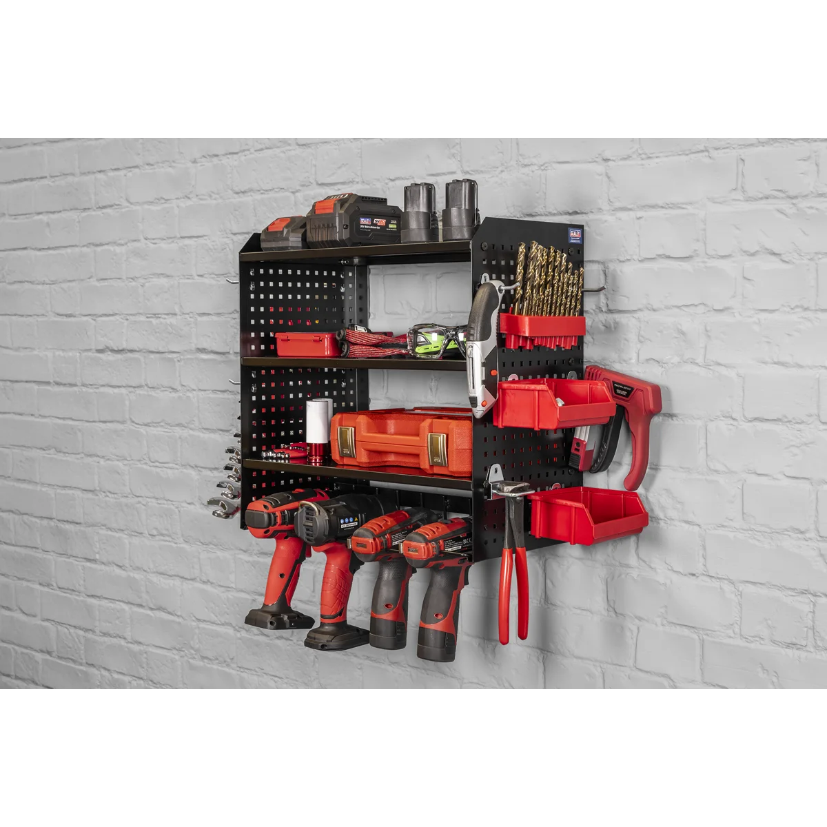 Sealey PTSR4 Power Tool Storage Rack with 3 Shelves