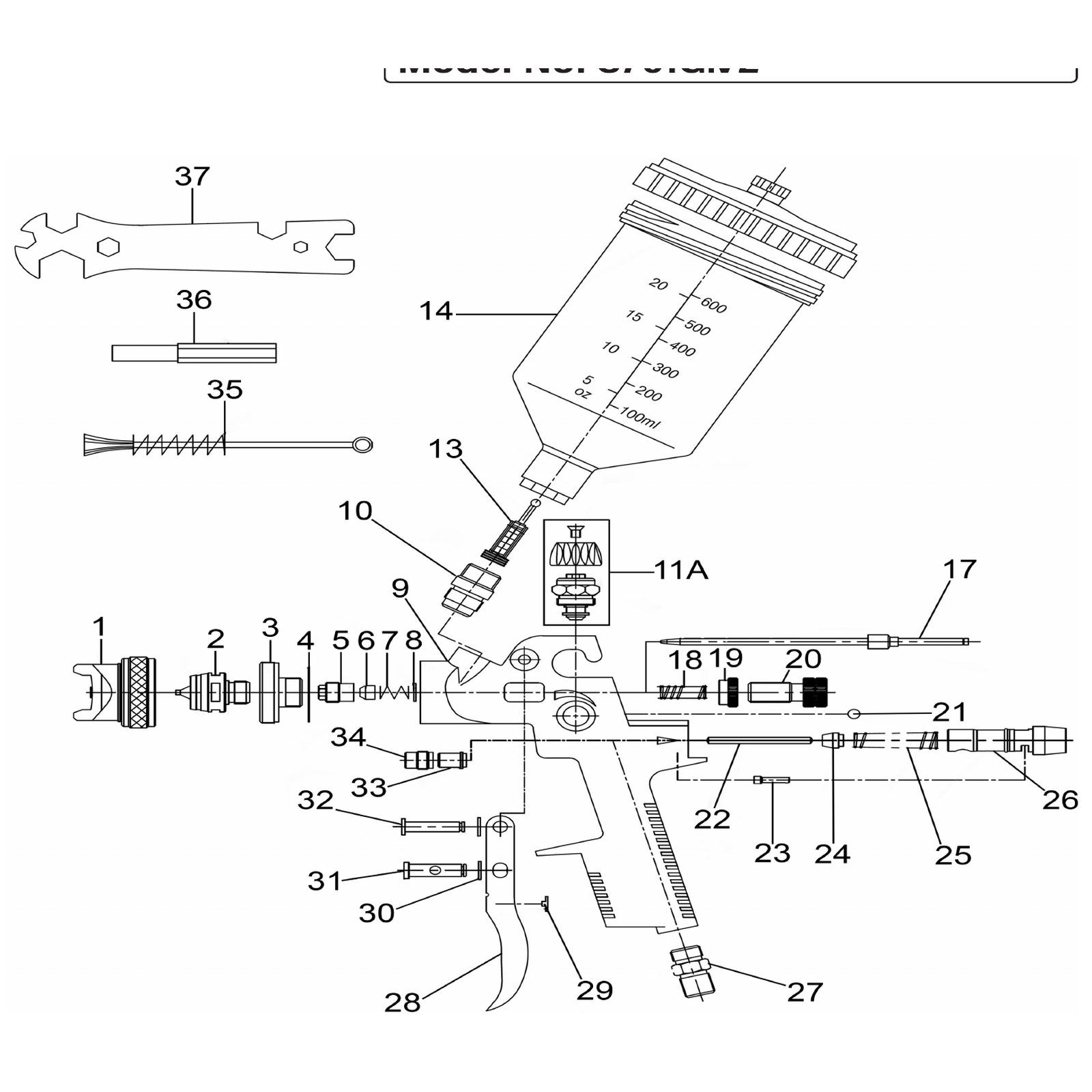 Sealey Air Valve Packing Screw S701G.V2-34