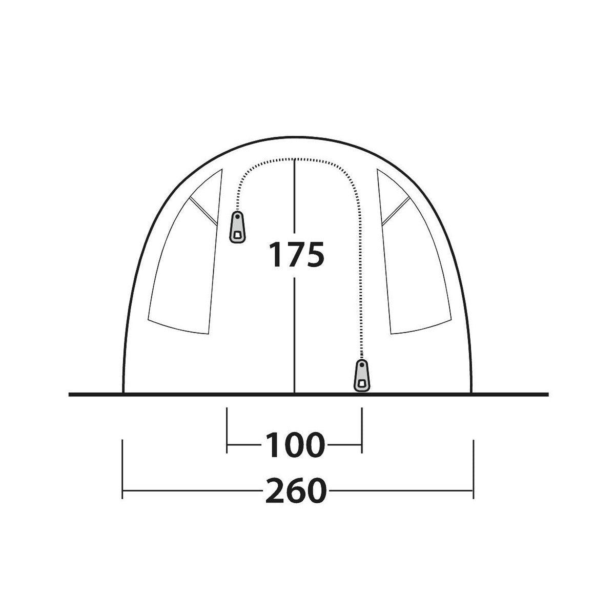 Outwell Durango 4 4 Berth Three Room Tunnel Tent