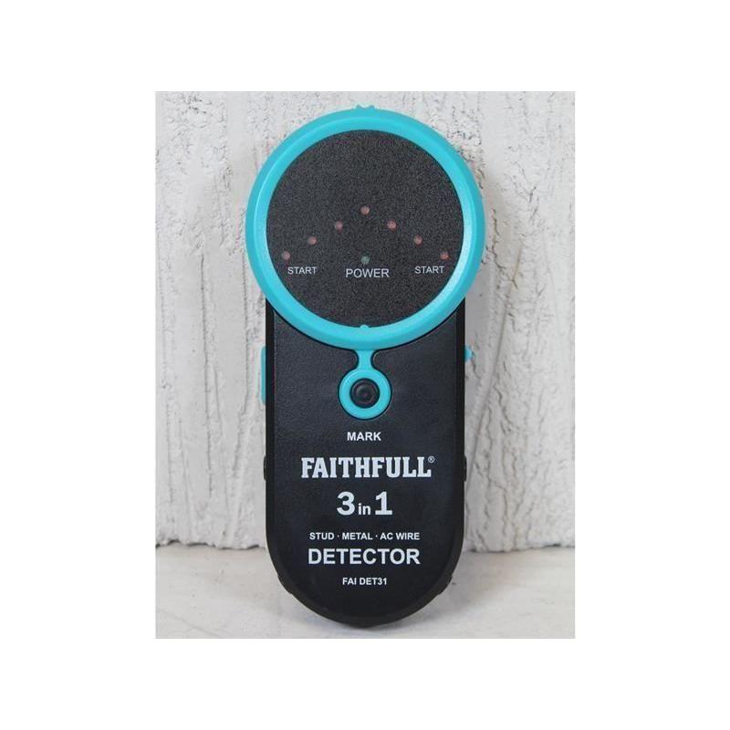 Faithfull 3-in-1 Detector Stud  Metal & Live Wire
