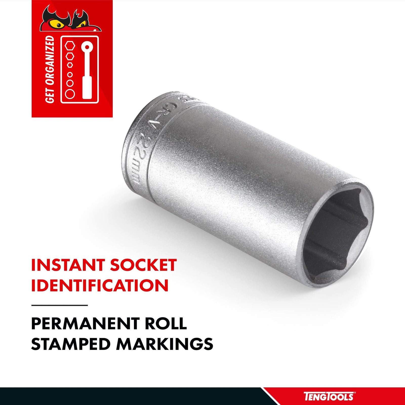 Teng Tools 3/8" Deep Socket 6 pt AF 7/16"