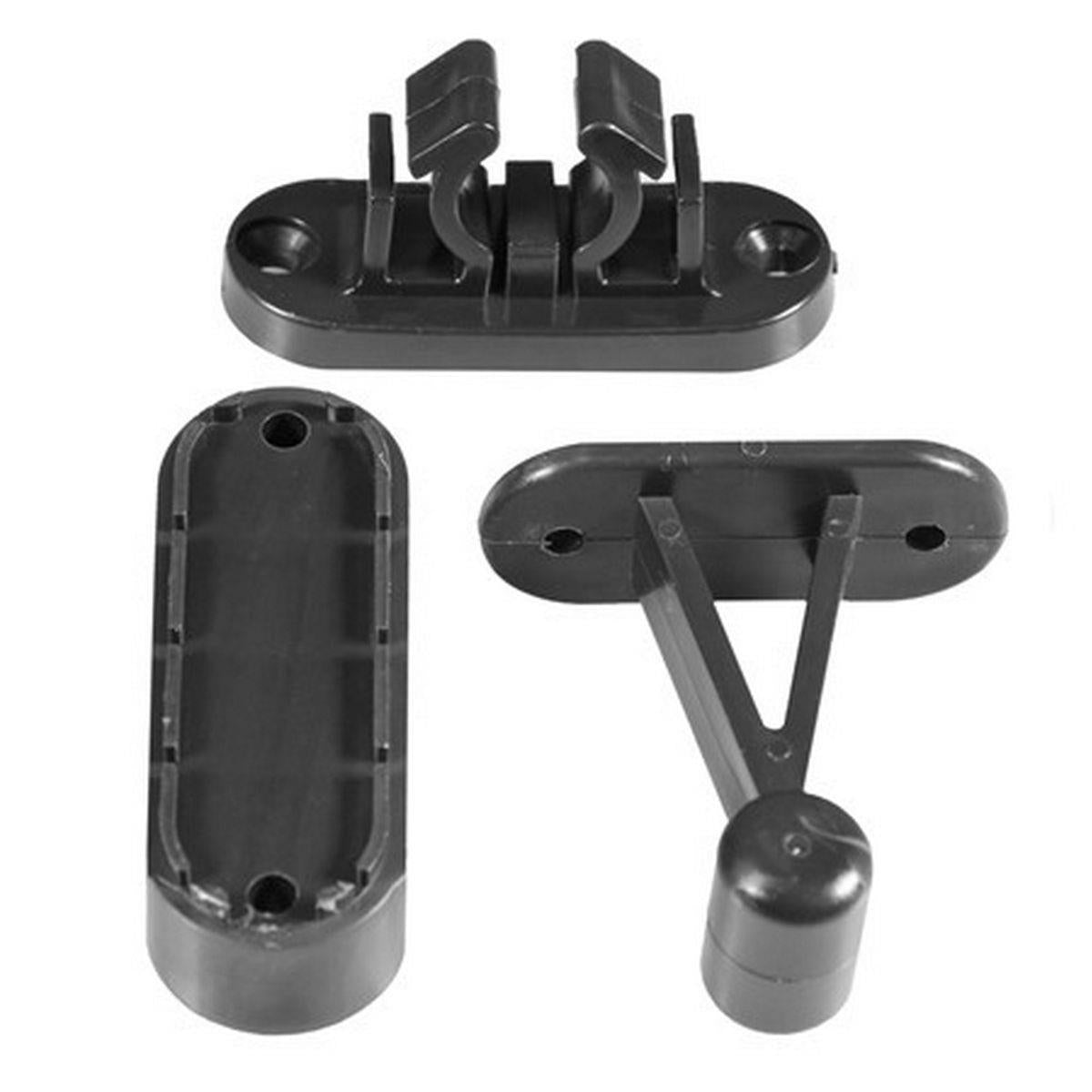 Static Caravan Door Catch/Retainer Black