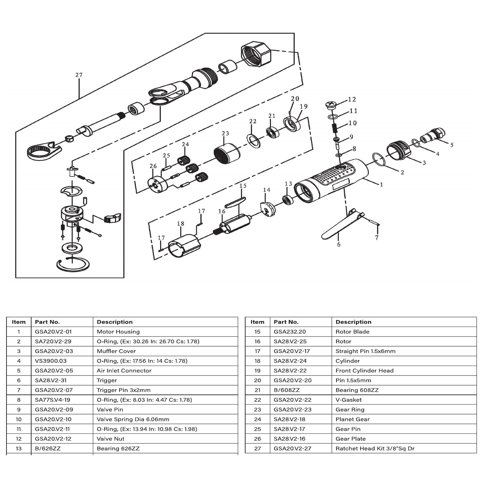 Sealey Rotor SA28.V2-25