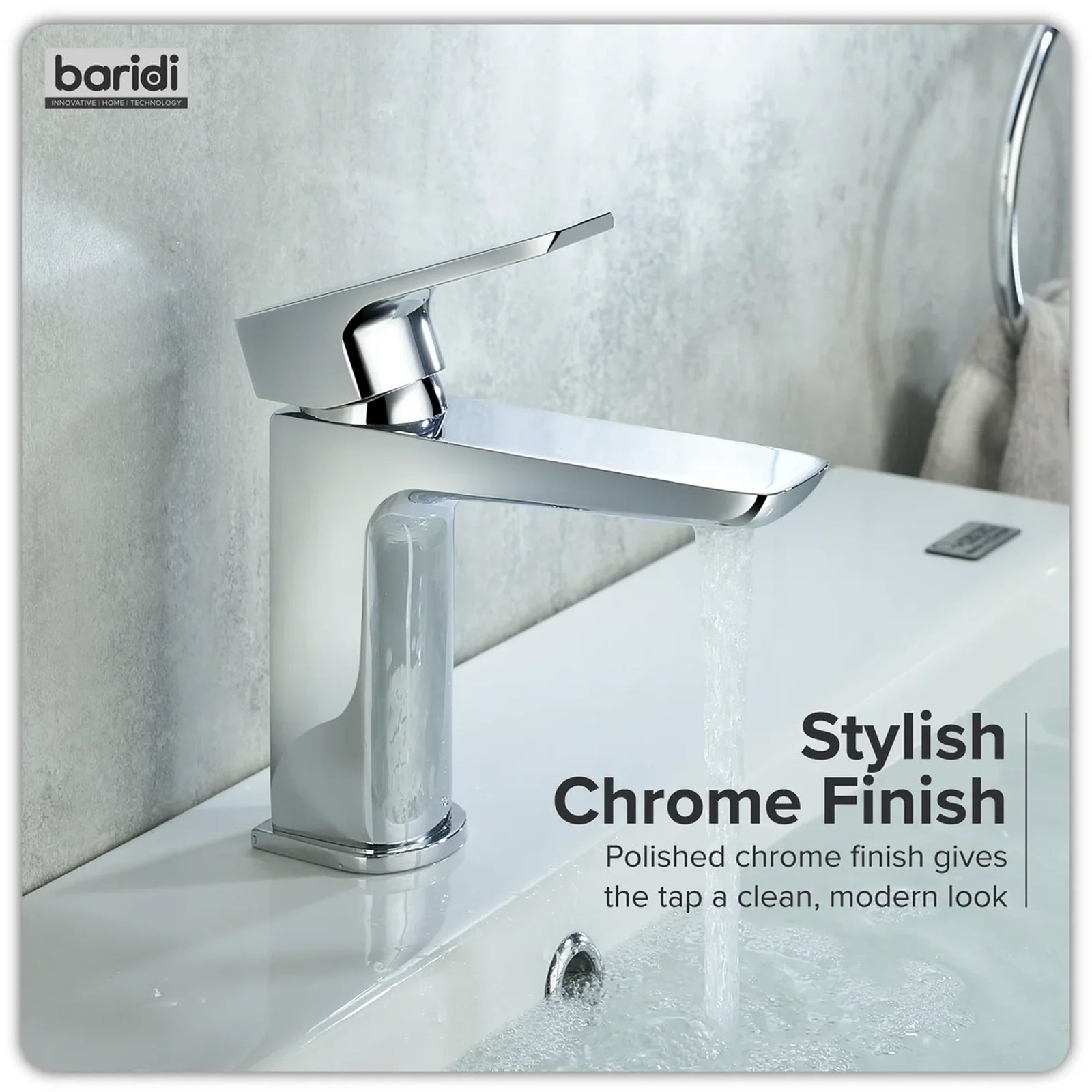 Baridi Basin Mixer Tap DH392 Chrome Finish