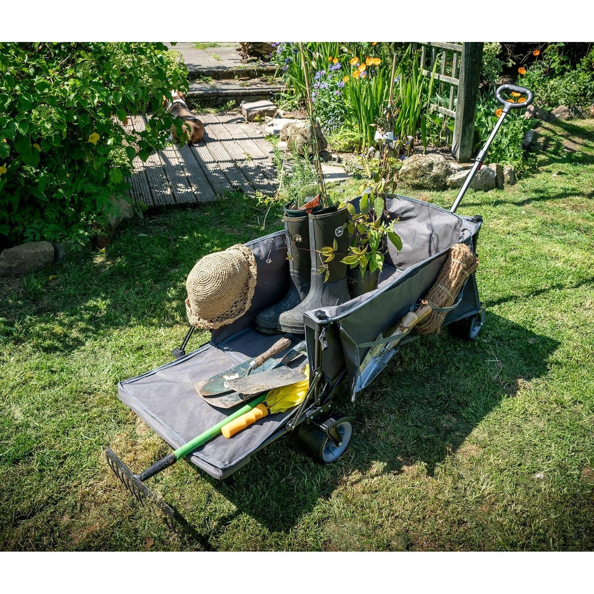 Maypole Easy Load Camping Cart XL Pull Along Trolley 150L Capacity