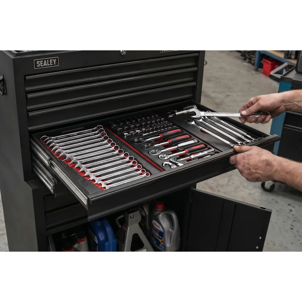 Sealey Tool Chest Stack 9 Drawer Black AP2200BKSTACK