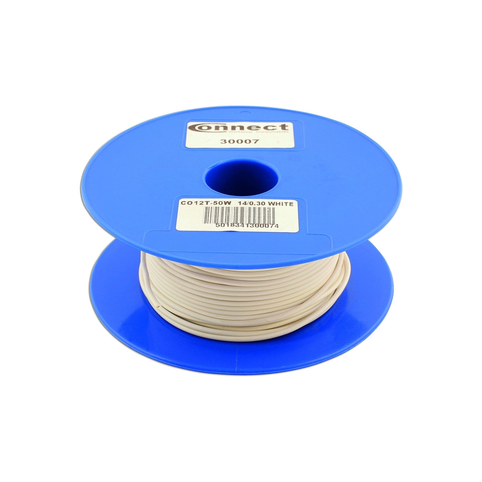 Connect White Single Core Auto Cable 14/0.30 50m 30007