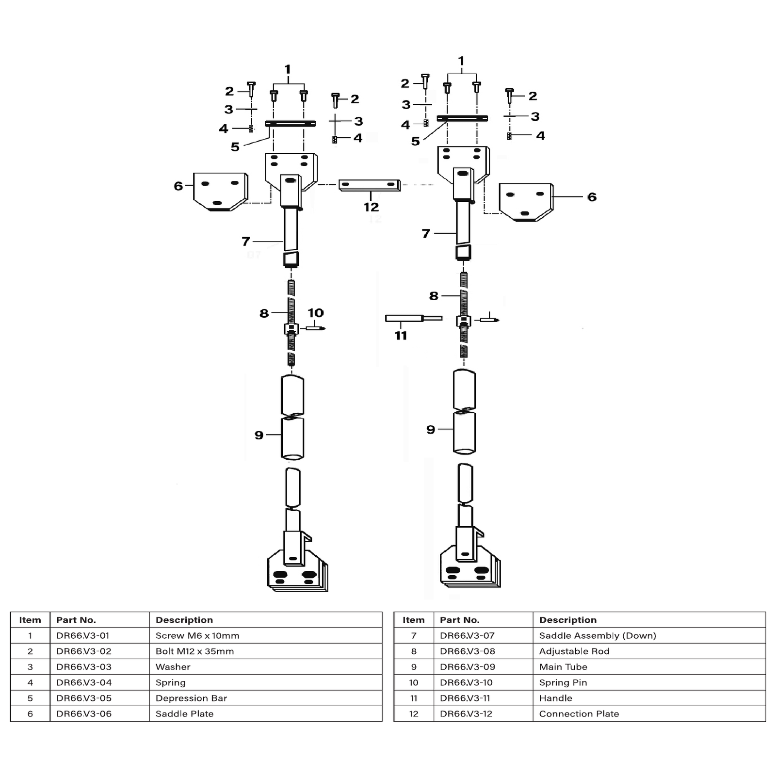 Sealey Main tube DR66.V3-09