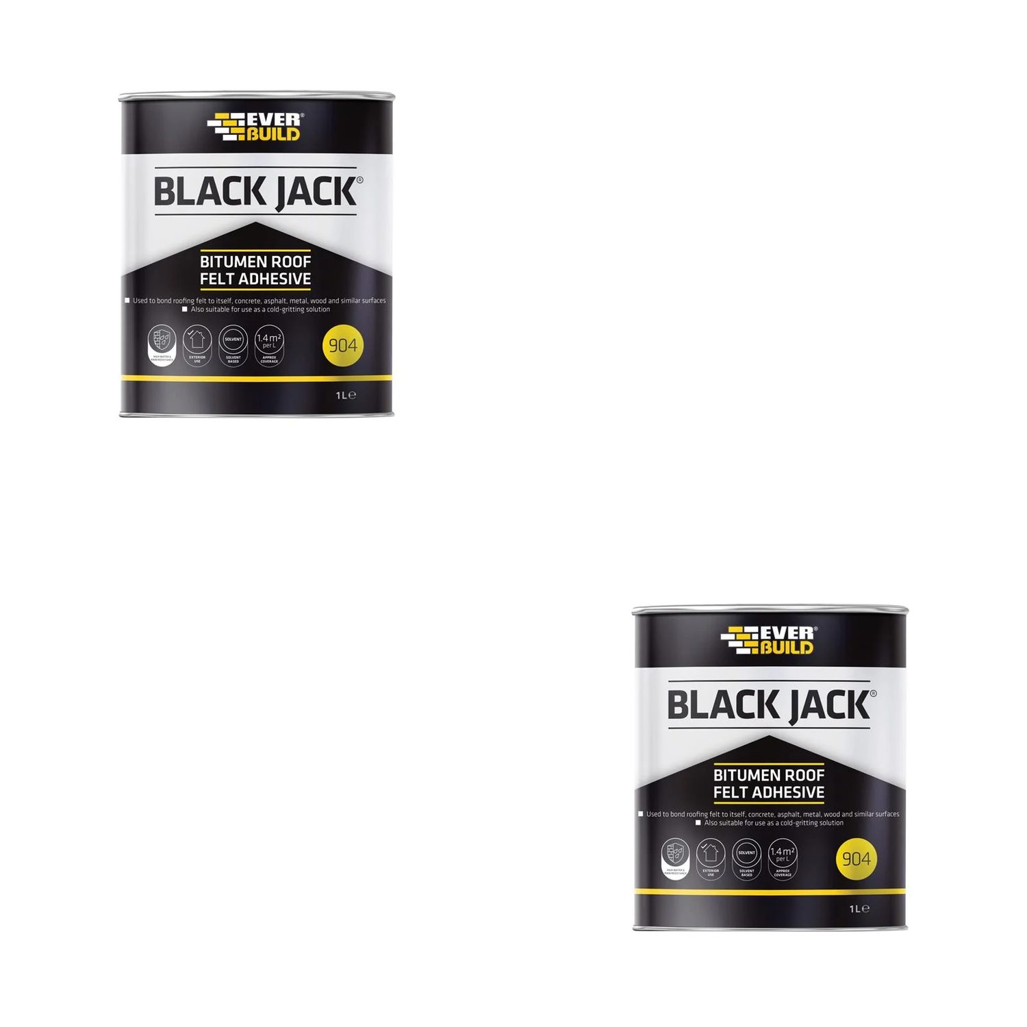 Everbuild Sika Black Jack® 904 Bitumen Roof Felt Adhesive 1 litre - 852650