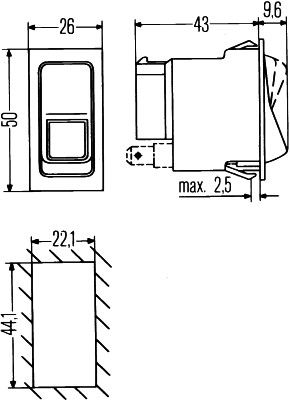 Hella Electrical Switch 6RH 004 570-267