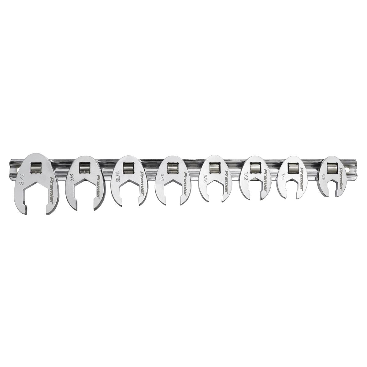 Sealey Premier Premier Imperial Crow's Foot Spanner Set 3/8"Sq Drive 8pc AK599