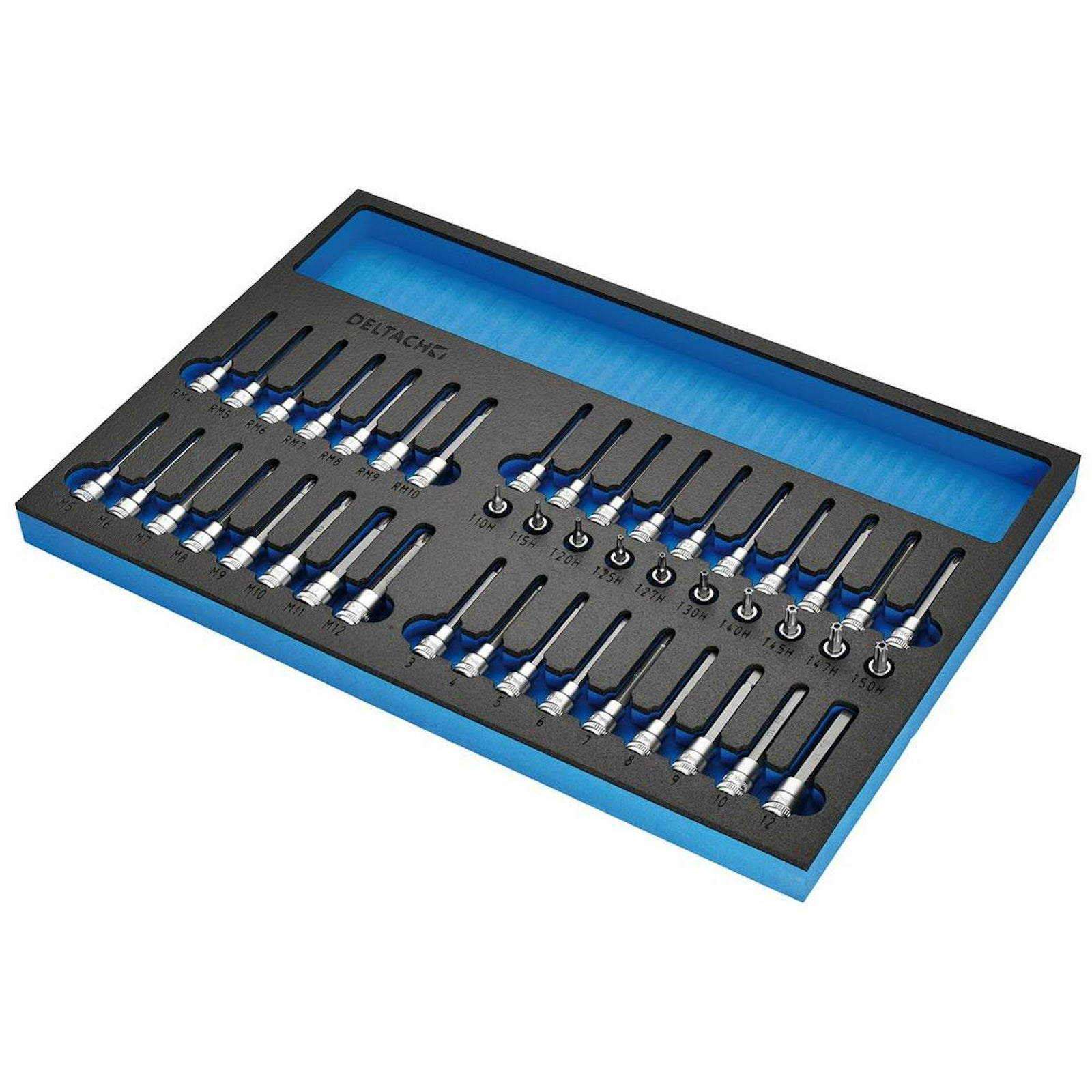 BUNKER Resi-Torx, Hexagon, Multi-Tooth/Spline, Ribe Socket Set, 3/8" Sq. Dr. in EVA Foam Inlay