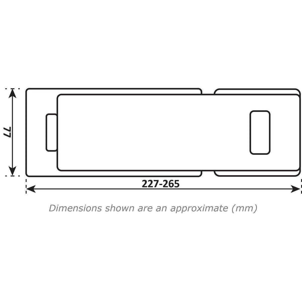 SAS Federal 4025 Heavy Duty Steel Hasp