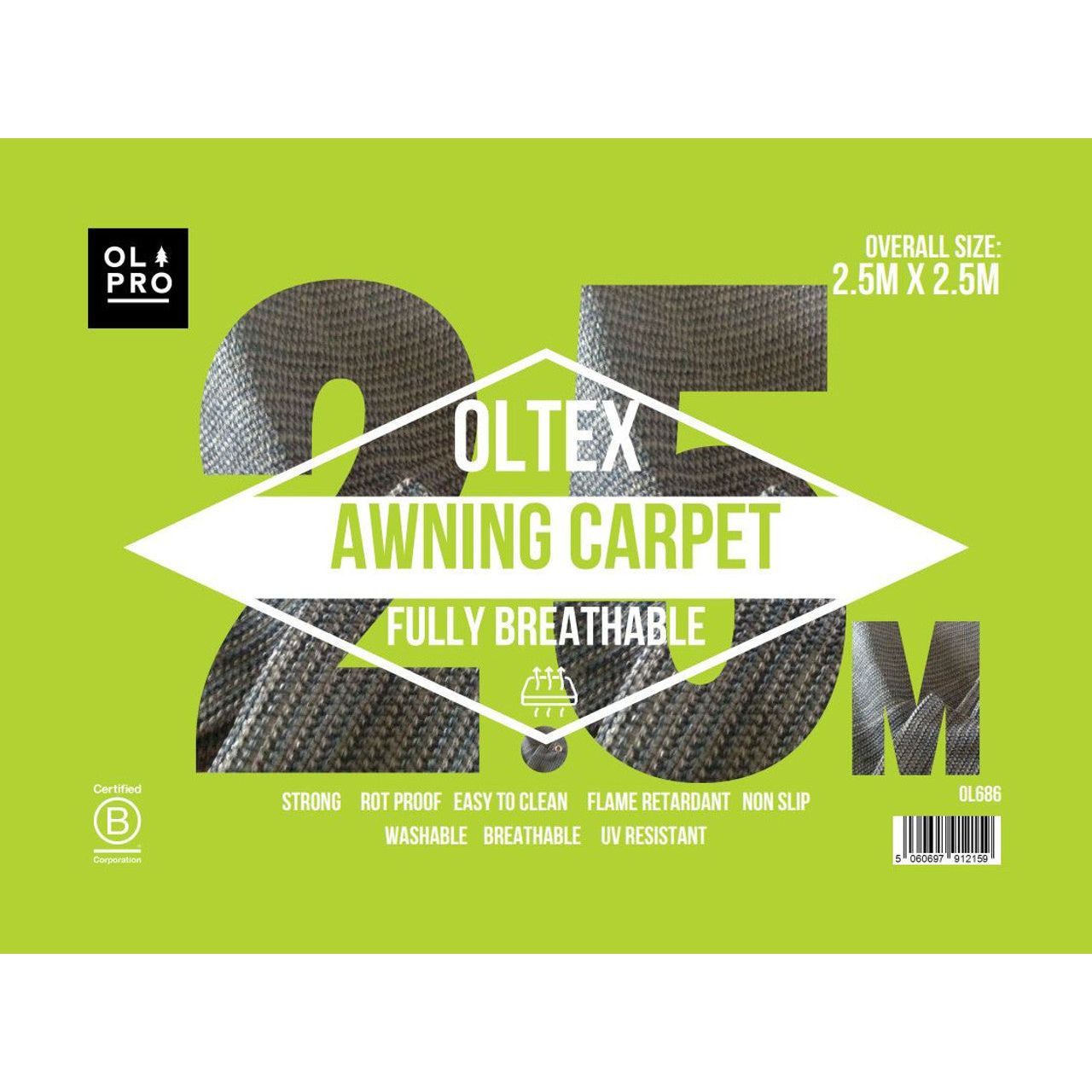 Olpro OLTex Breathable Awning Carpet Blue/ Grey