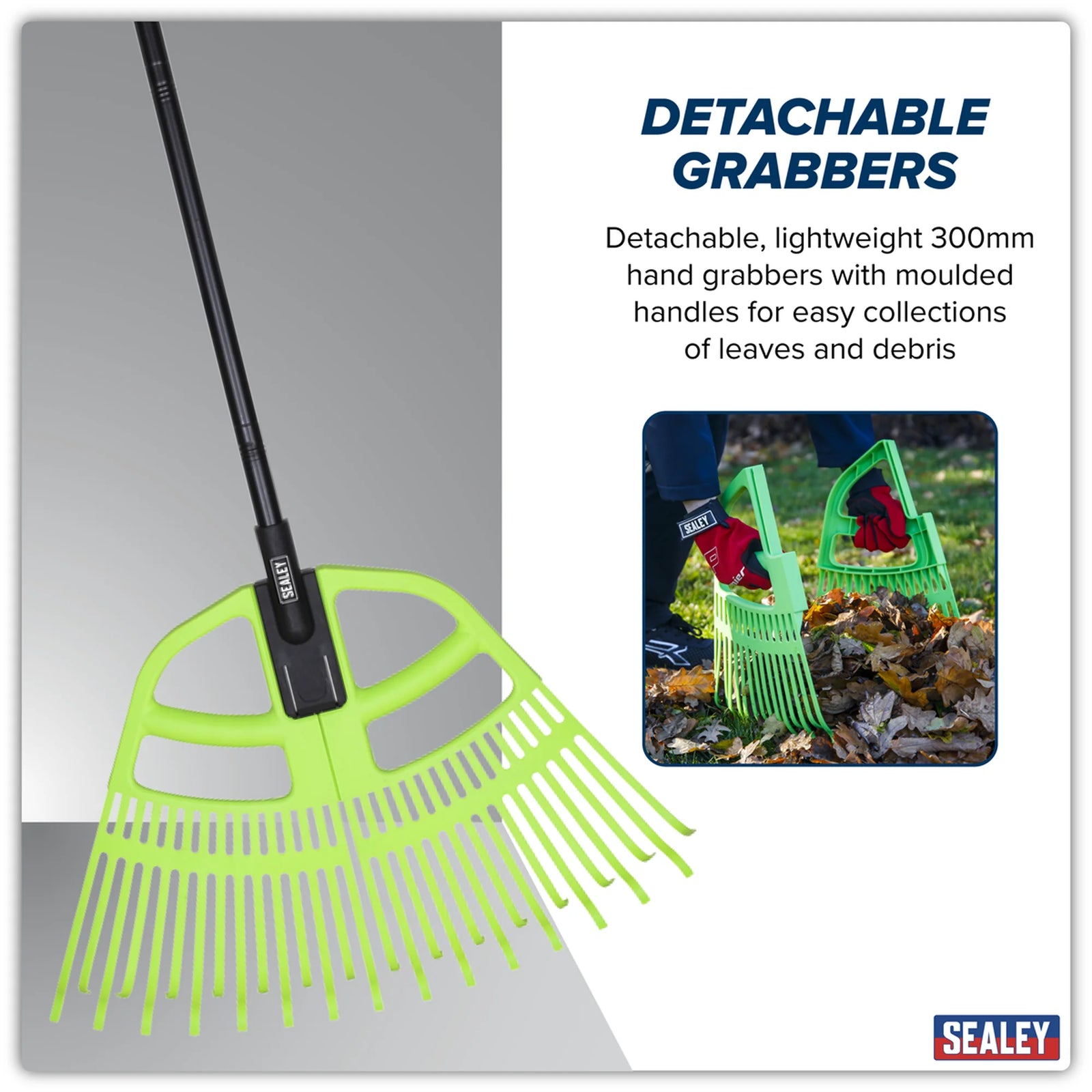 Sealey 2-in-1 Rake & Leaf Grabber GTLG2 620mm Wide
