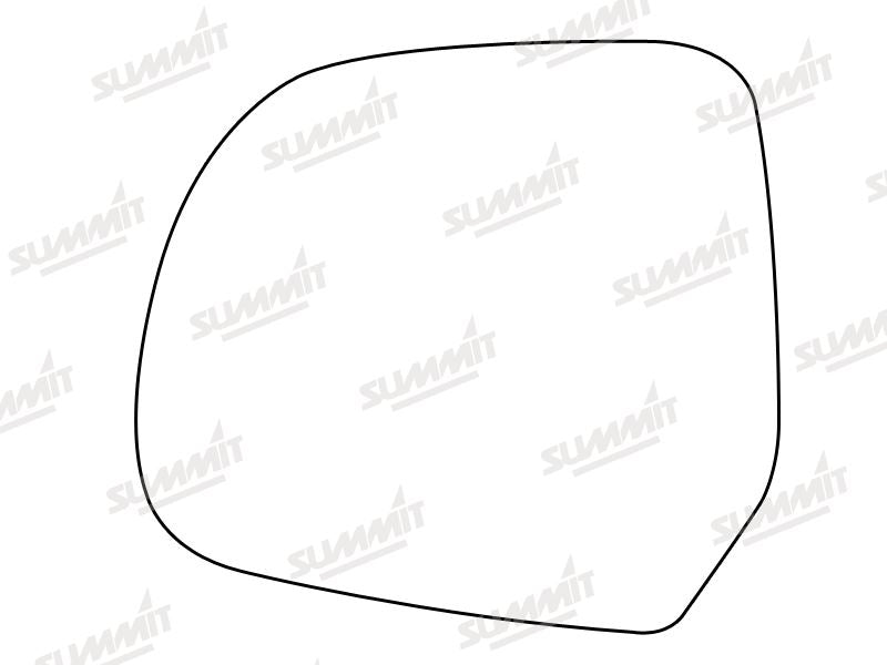 Summit Stick-On Standard Mirror Glass fits Nissan Micra Pixo 10 on LHS