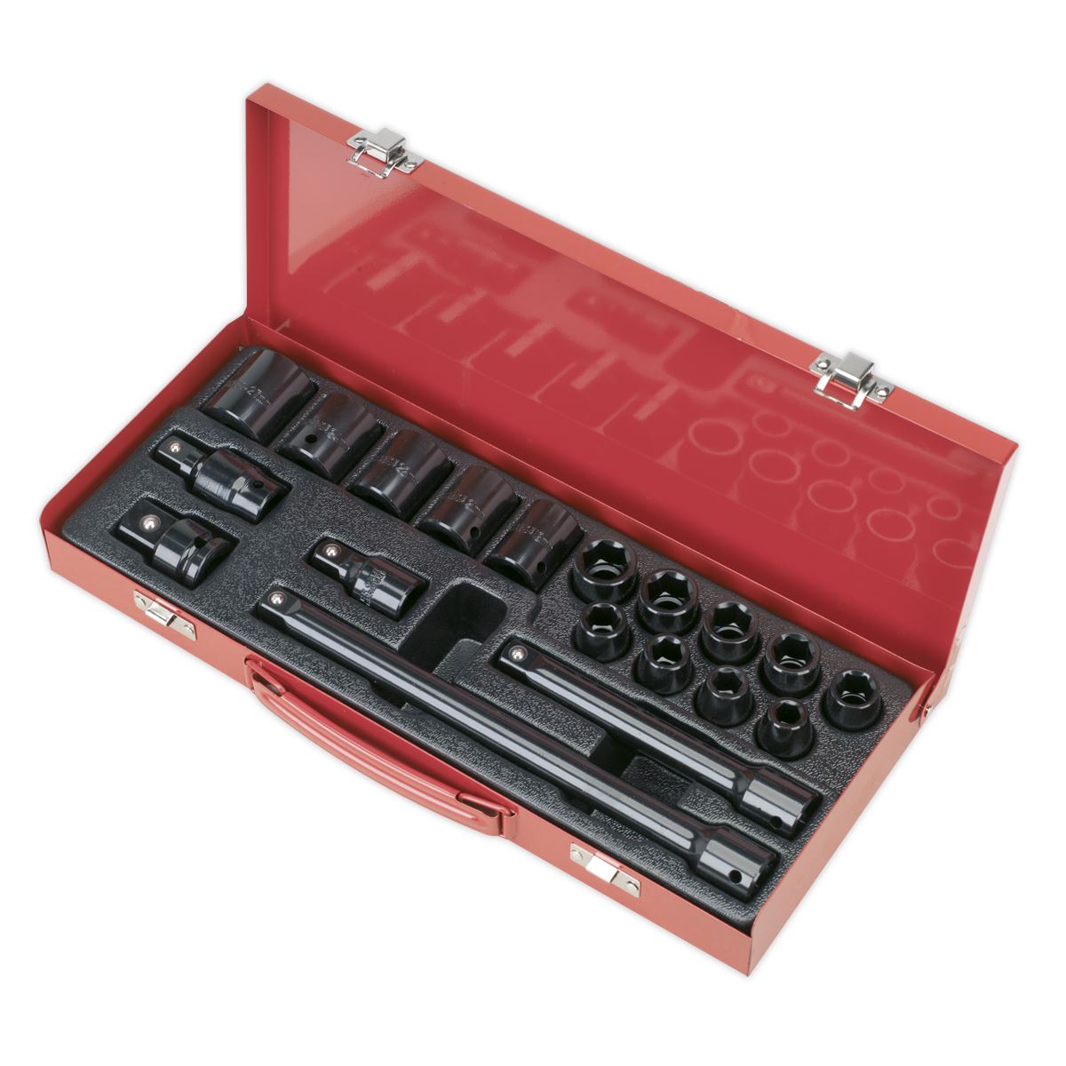 IMPACT SOCKET SET 19PC 1/2inchSQ DRIVE METRIC