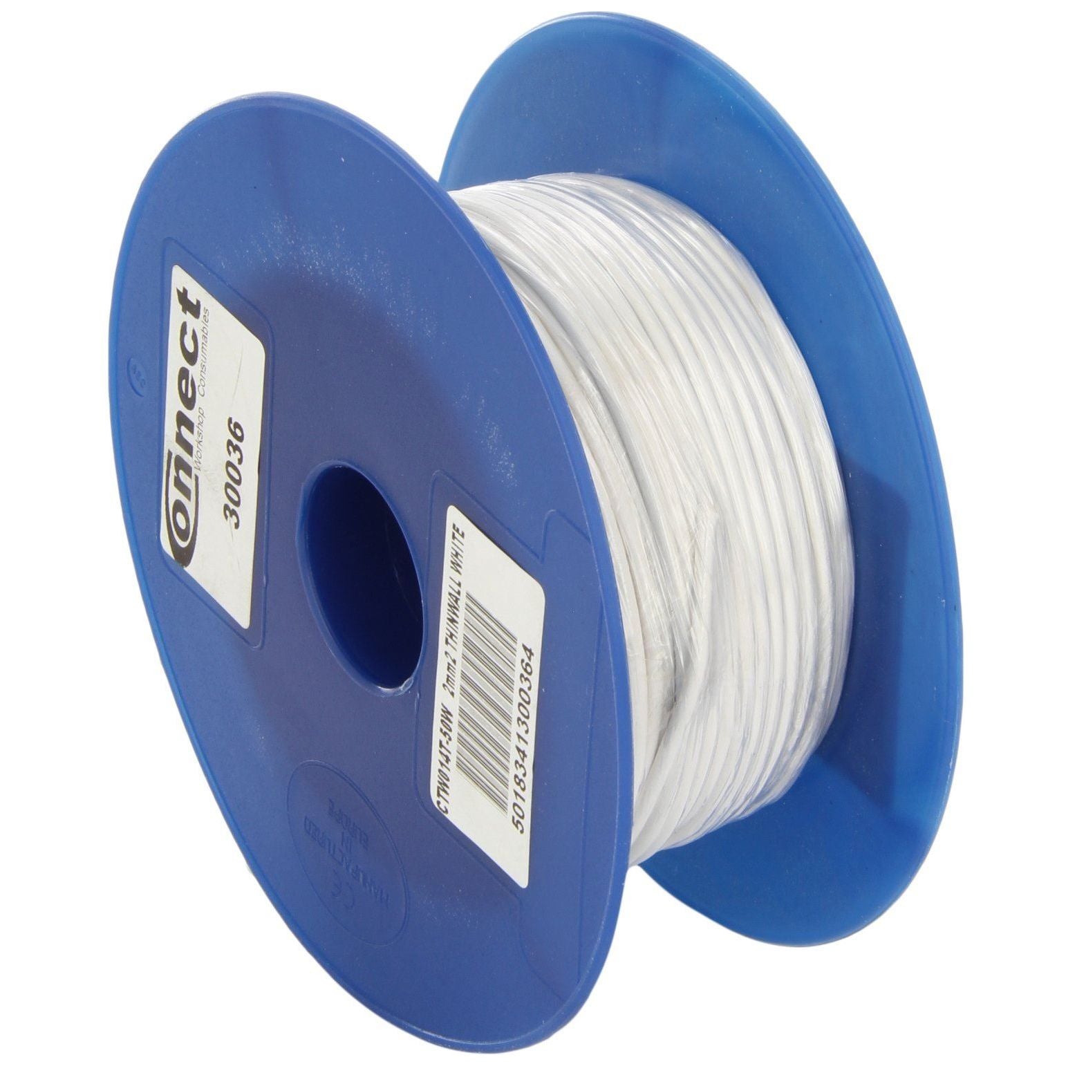 Connect White Thin Wall Single Core Cable 28/0.30 50m 30036