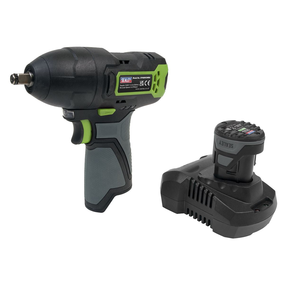 Sealey Cordless Impact Wrench 3/8"Sq Drive 10.8V 2Ah SV10.8 Series CP108VCIW
