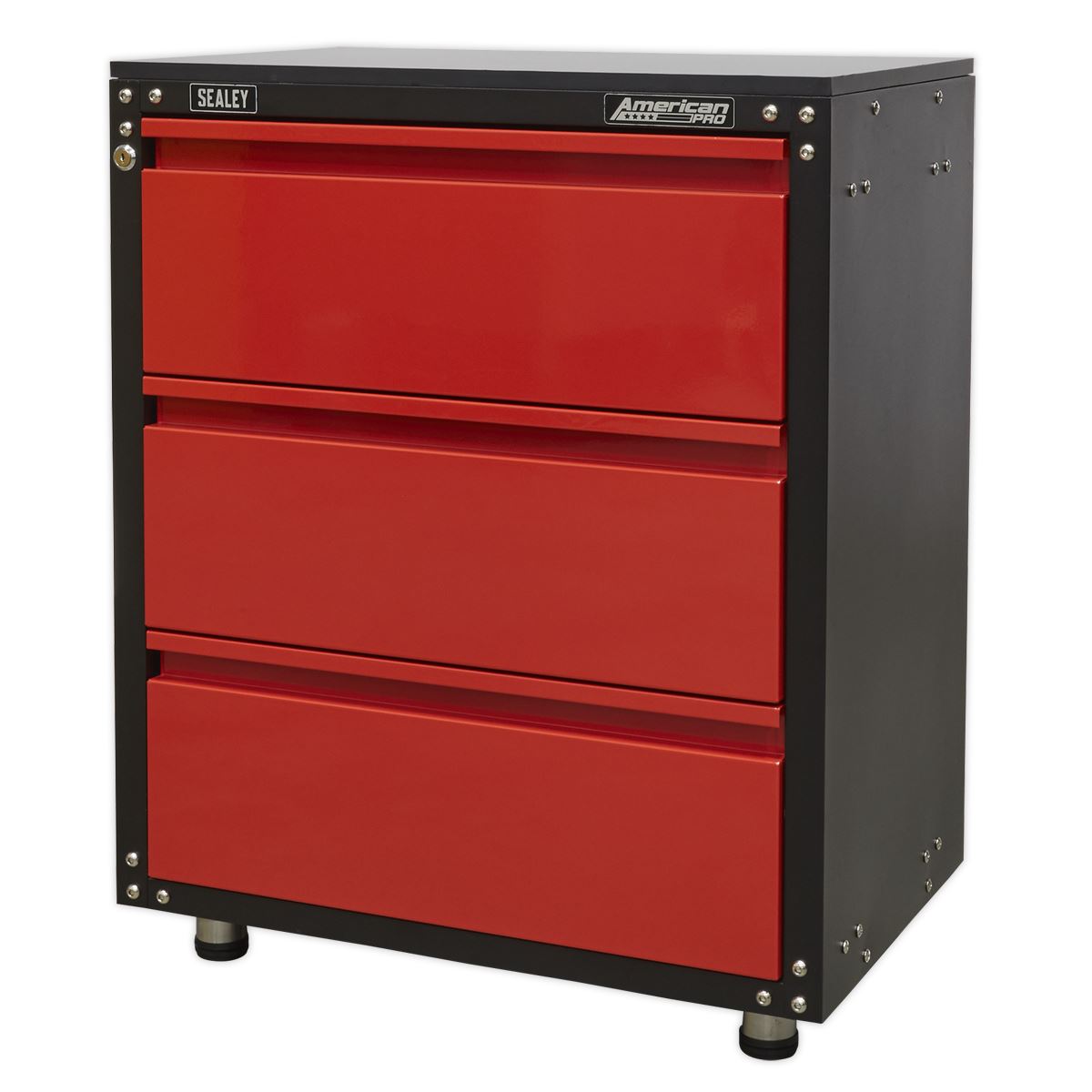 Modular 3 Drawer Cabinet With Worktop 665Mm