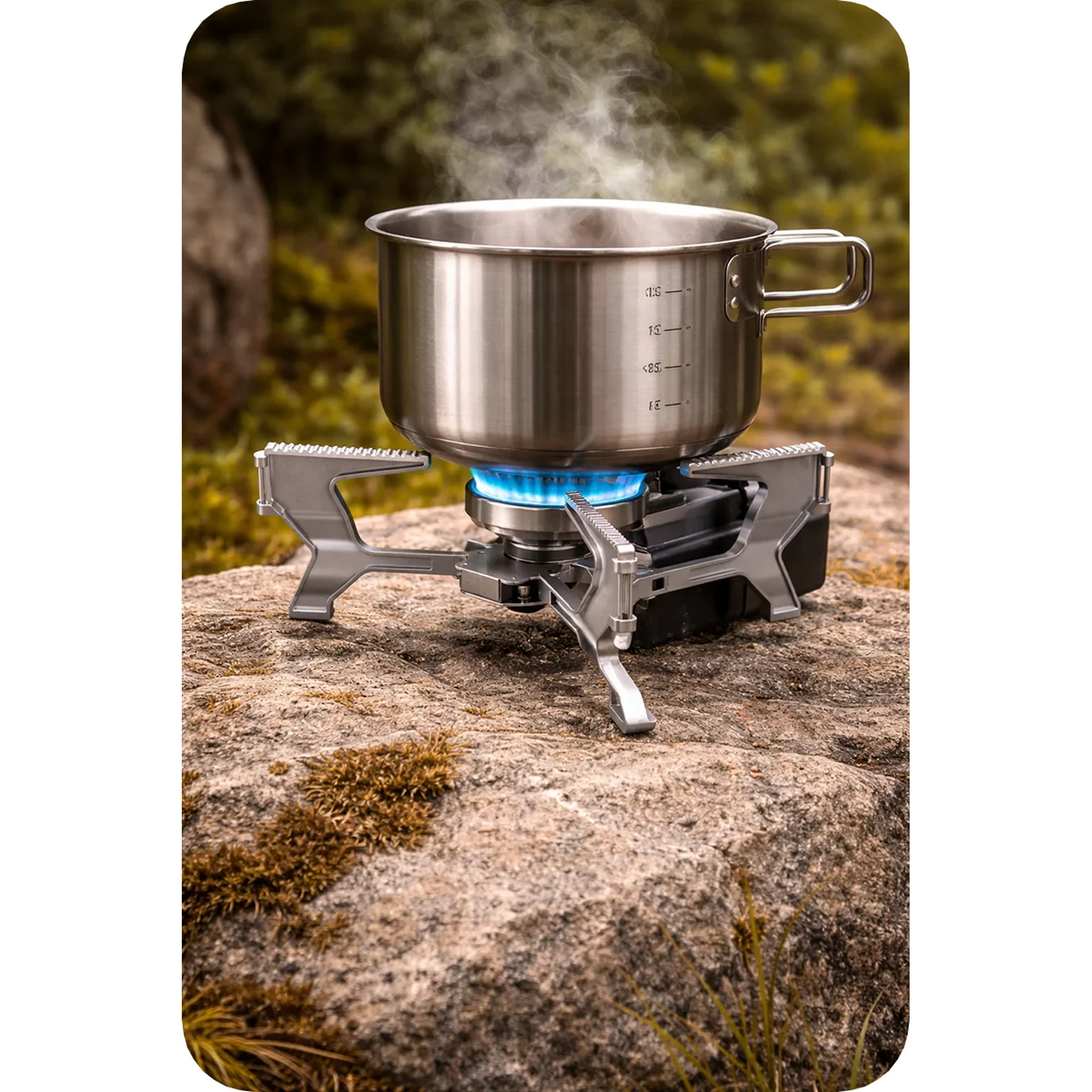 Quest Compact Folding Gas Stove Black