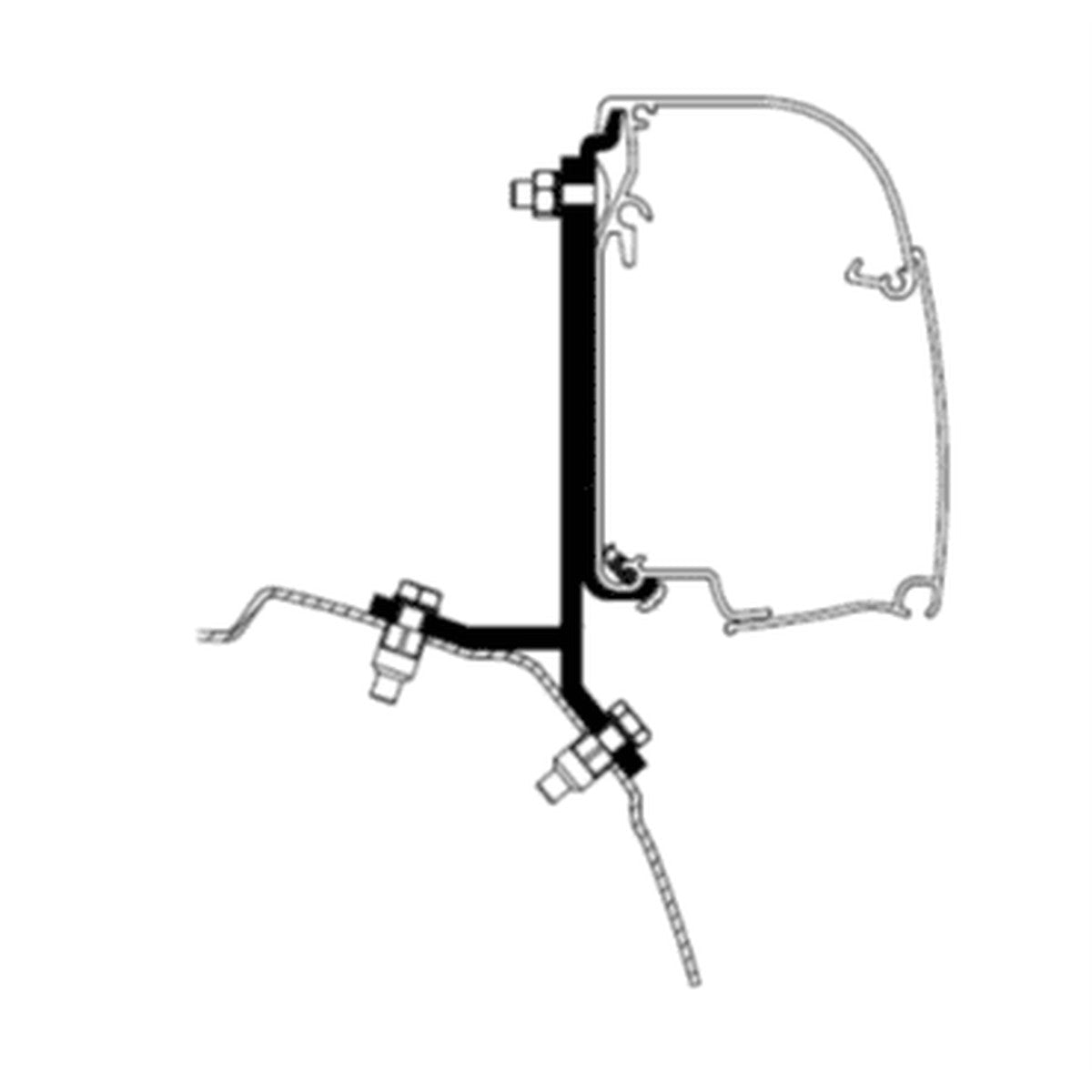 Thule Adapter T Omnistor 4200 – Ford Transit / Tourneo Custom LHD (Fixed Mount)