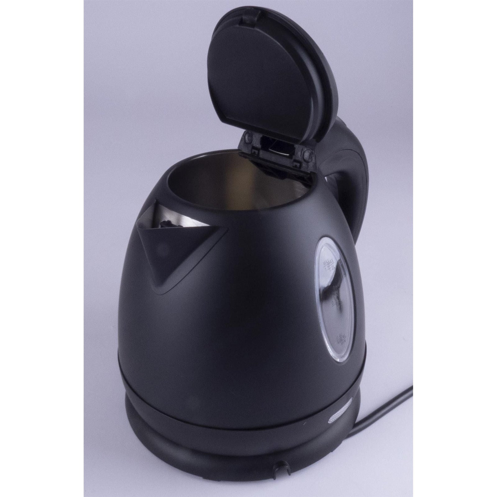 Matte Black Low Power 1.2L 750W Cordless Kettle