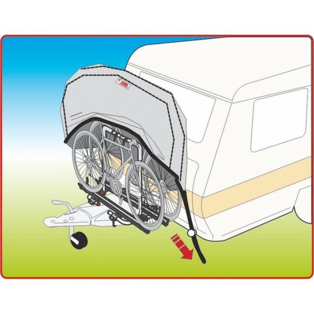 Fiamma Bike/Cycle Cover For Caravan 2 Bikes tow bar hitch front 08208C01-