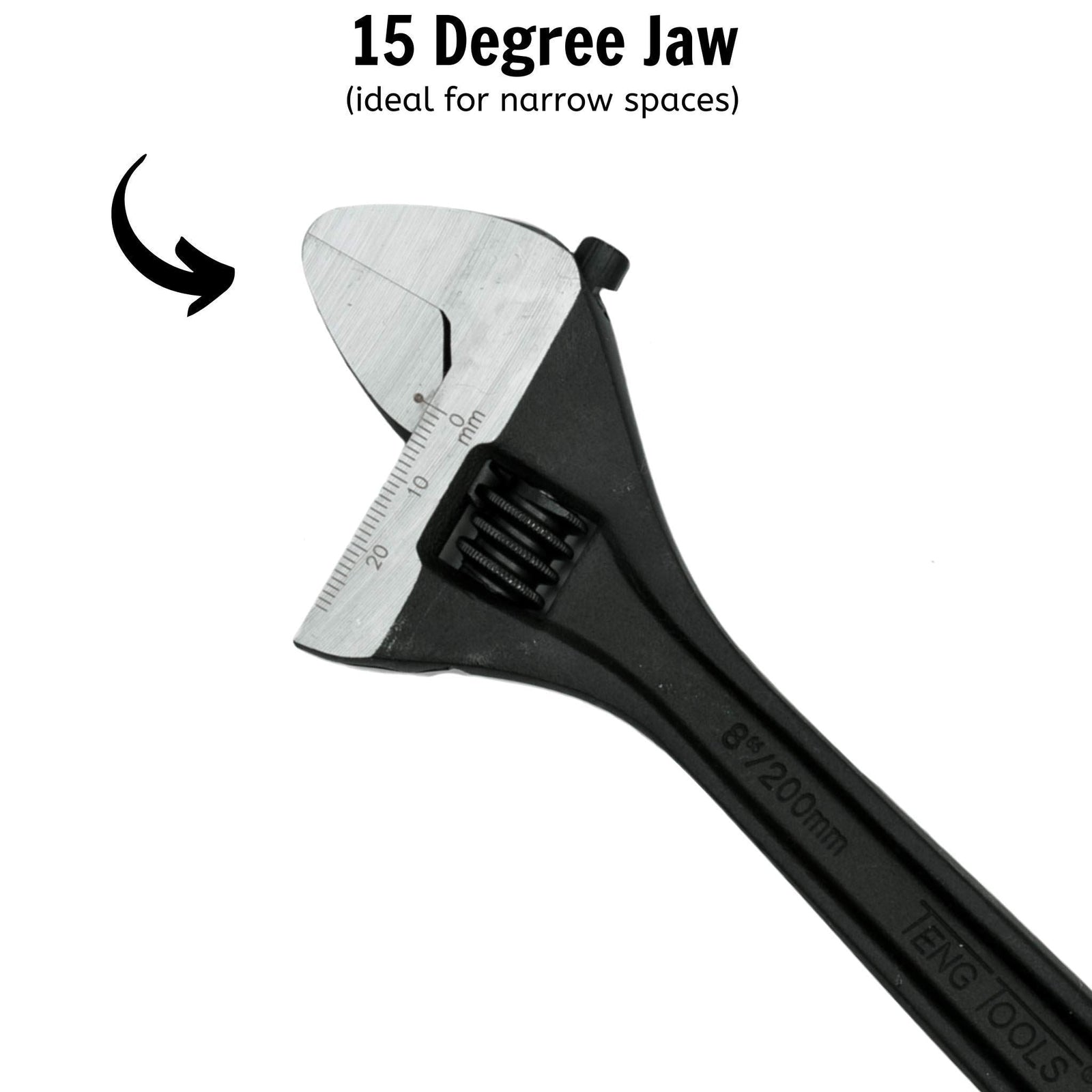 Teng Tools Adjustable Wrench 200mm