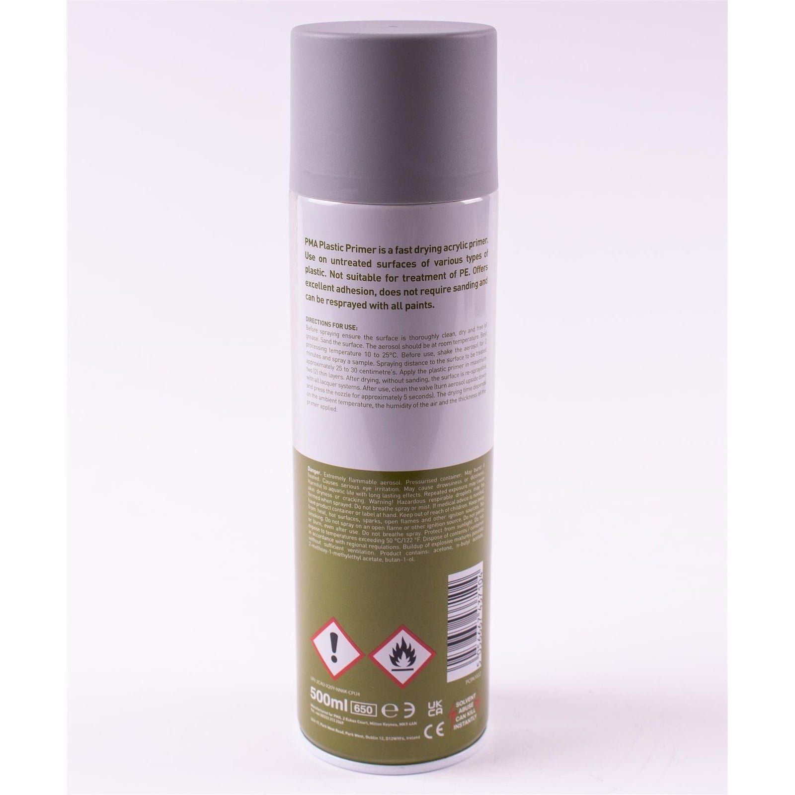 4x Autotek Professional Grey Plastic Primer 500ml Spray High Coverage
