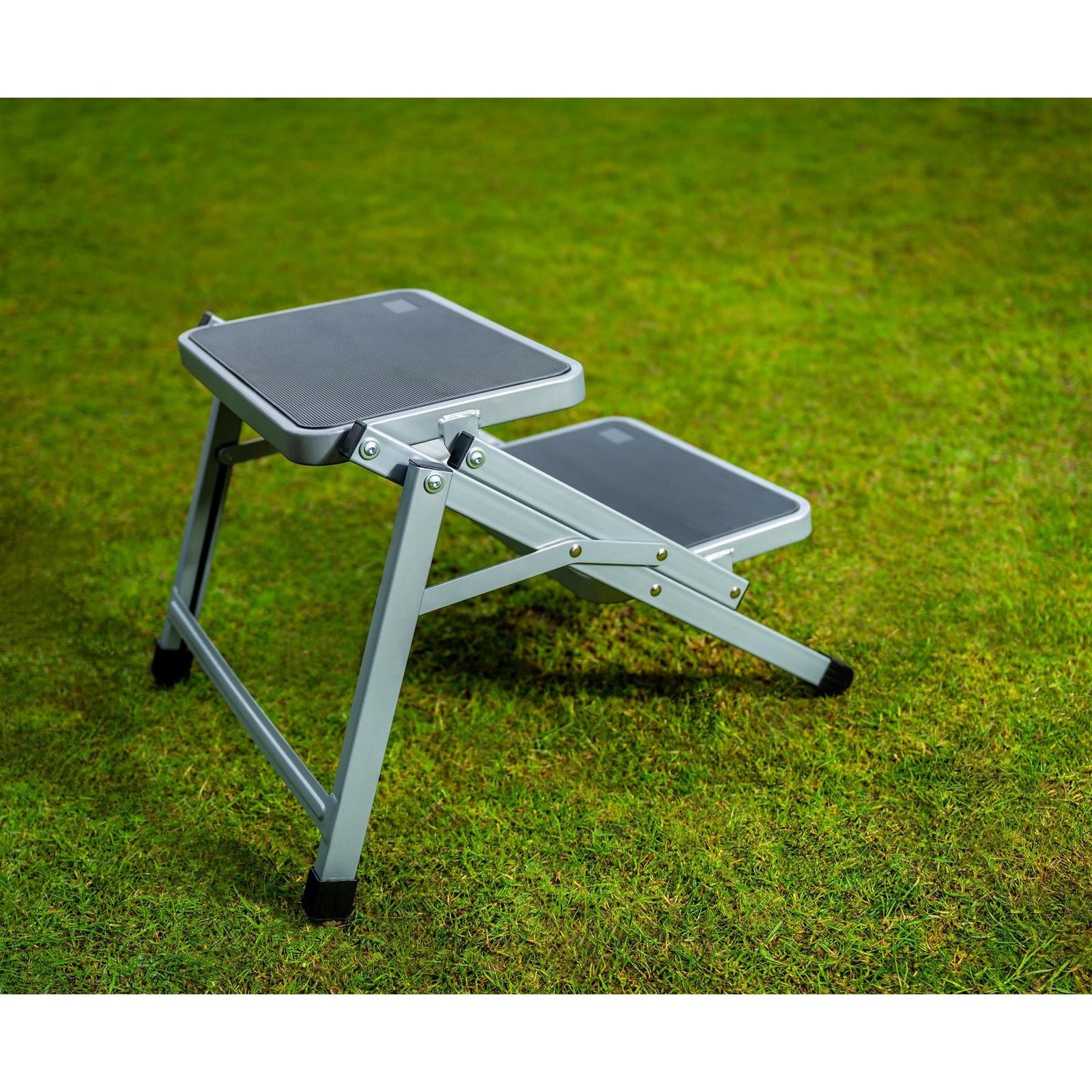 Maypole Foldable Steel Double Caravan Step Folding Portable Campervan