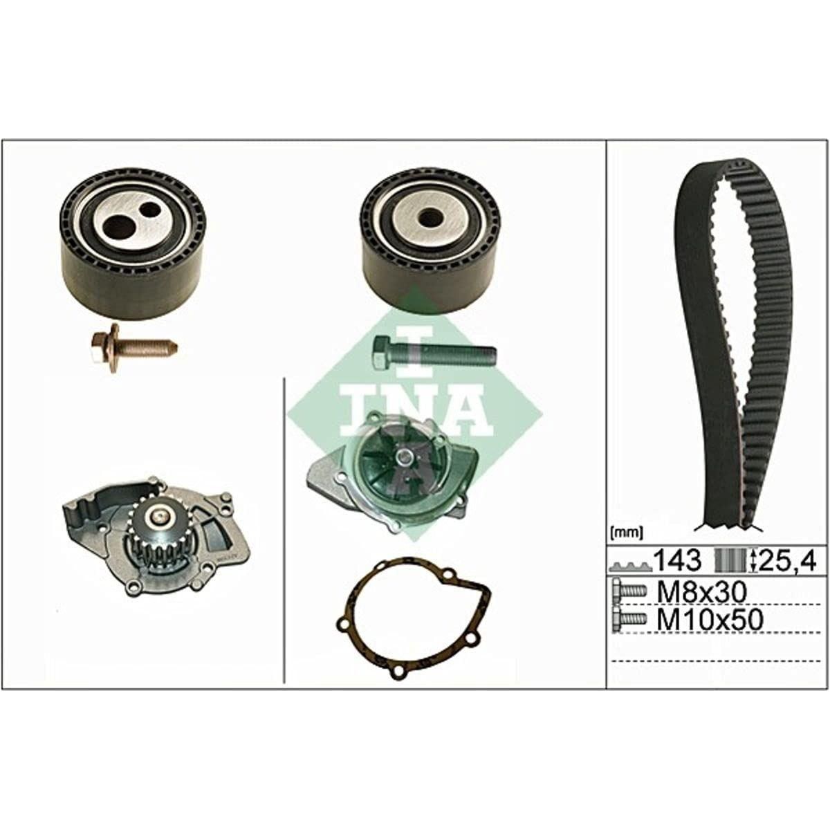 Ina Timing Belt Kit With Water Pump 530044730