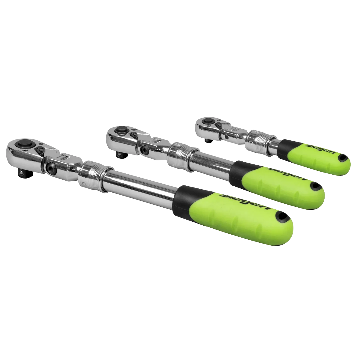 Sealey Siegen Ratchet Wrench Set 3 Piece 1/2"Sq Drive Flexi-Head