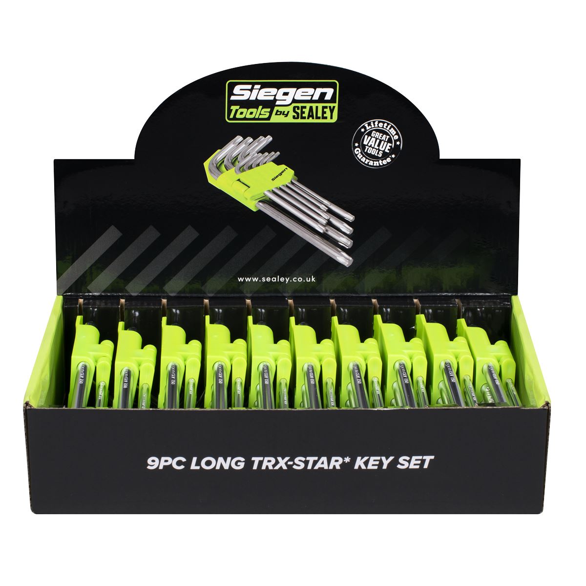 Siegen Siegen Long TRX-Star* Key Set 9pc - Display Box of 10 S01264