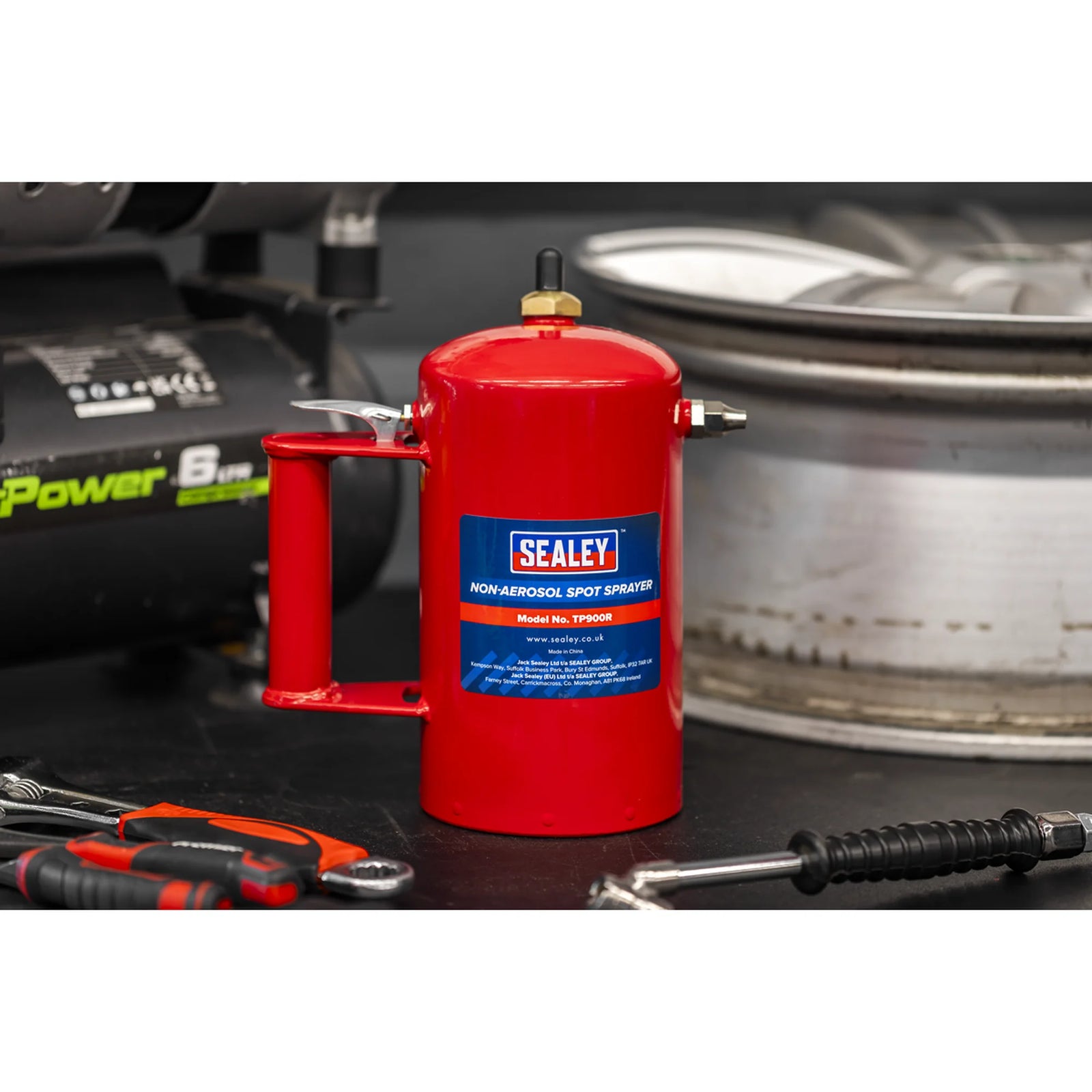 Sealey Non-Aerosol Spot Sprayer TP900R 1L Red