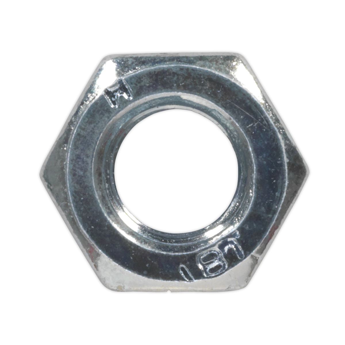 Sealey Steel Nut M6 Zinc DIN 934 Pack of 100 SN6