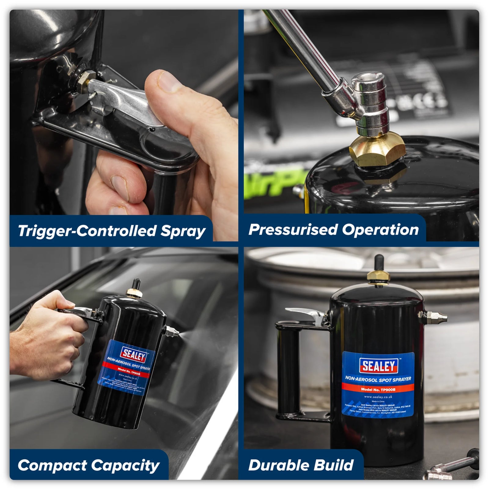Sealey Black Non-Aerosol Spot Sprayer 1L TP900B
