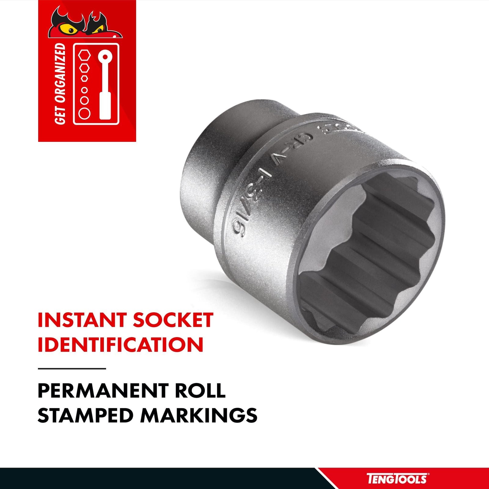 Teng Tools 1/2" Socket 12 pt AF 9/16"